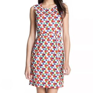 KATE SPADE Geometric Print Cotton Dress